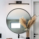 Modern Black Cylinder Metal Mirror  Vanity LED Light Image - 3