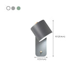 Modern Black Cylindrical Metal Wall Lamp Sconce #size