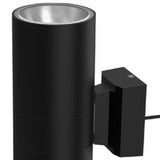 Modern Black Cylindrical Outdoor Wall Sconce Image - 11