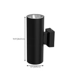 Modern Black Cylindrical Outdoor Wall Sconce Image - 15