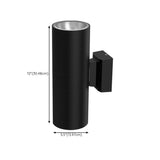 Modern Black Cylindrical Outdoor Wall Sconce Image - 17