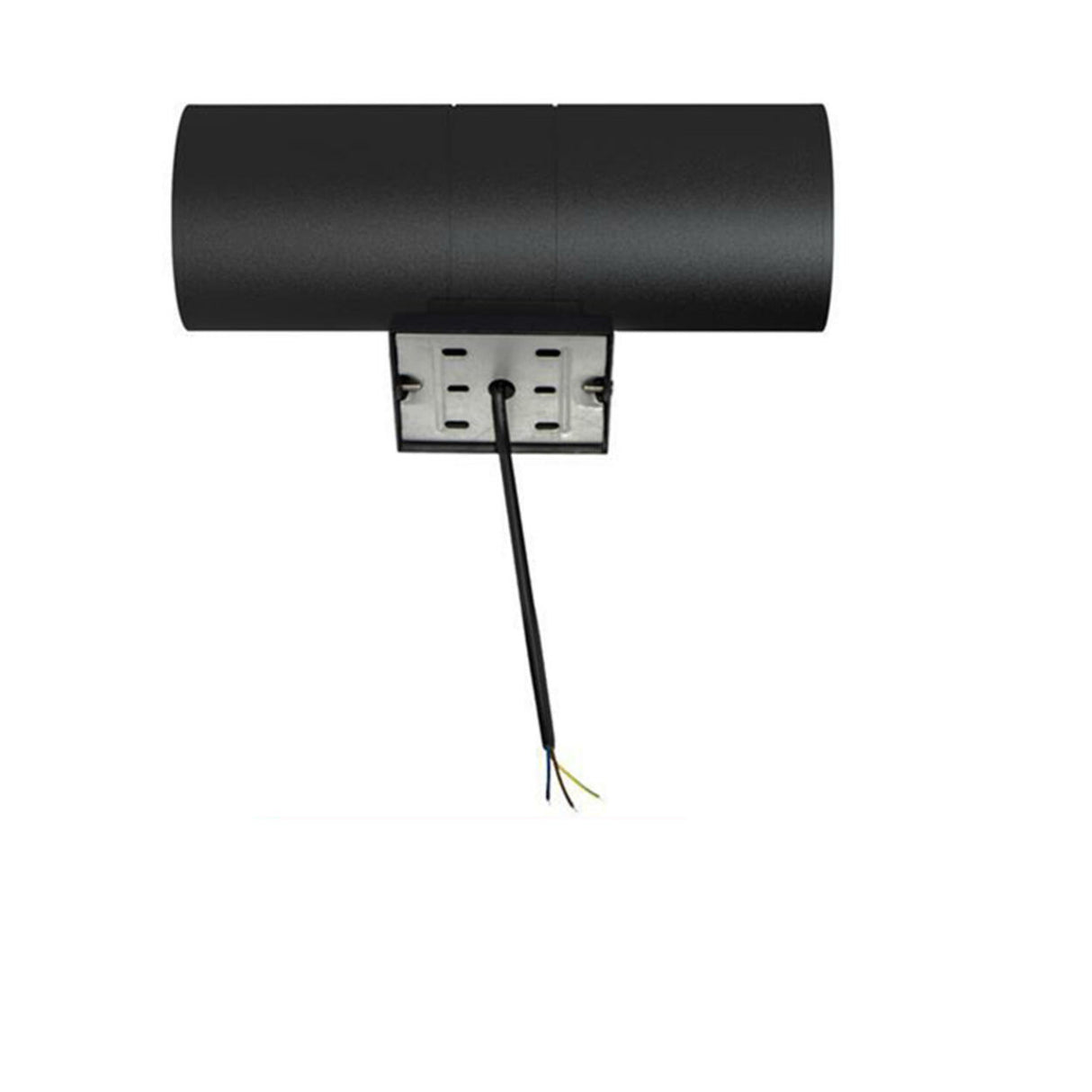 Modern Black Cylindrical Outdoor Wall Sconce Image - 9