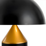 Modern Black Dome Geometric Metal Bedroom Table Lamp Image - 10