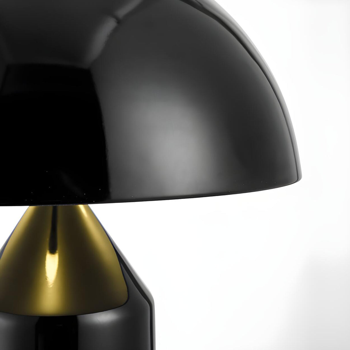 Modern Black Dome Geometric Metal Bedroom Table Lamp Image - 13