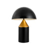 Modern Black Dome Geometric Metal Bedroom Table Lamp Image - 2