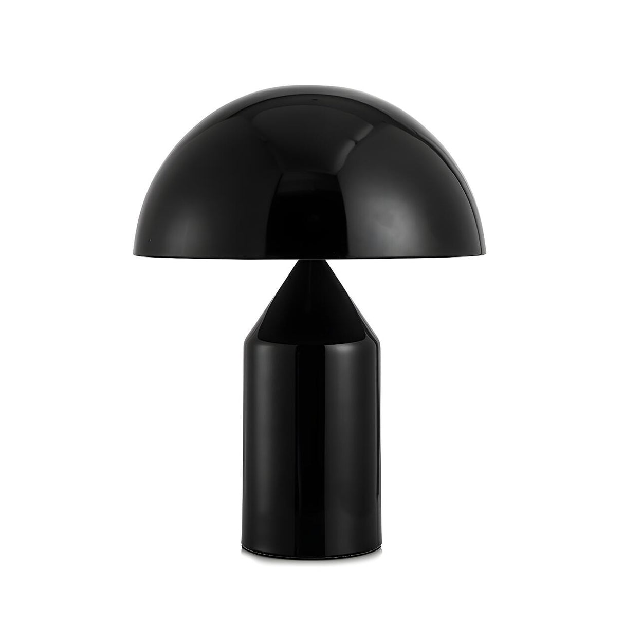 Modern Black Dome Geometric Metal Bedroom Table Lamp Image - 8