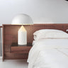 Modern Black Dome Shade Geometric Base Table Lamp Image - 7