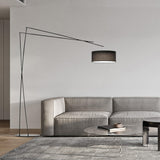 Modern Black Drum Prandina Effimera F50 Floor Lamp Image - 1