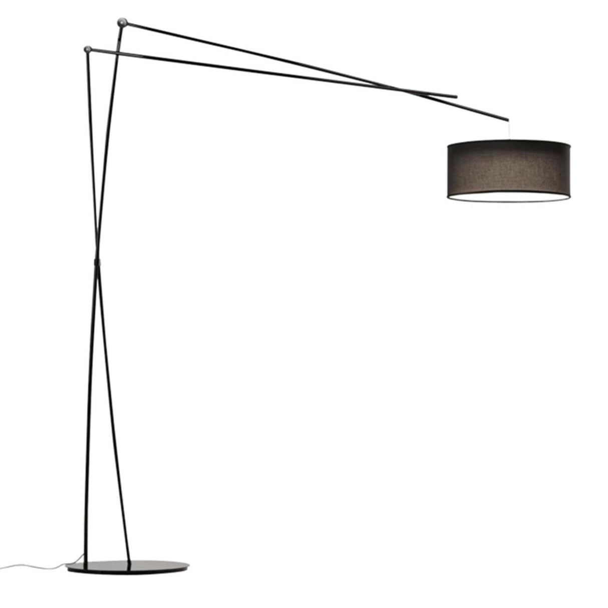 Modern Black Drum Prandina Effimera F50 Floor Lamp Image - 6