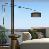 Modern Black Drum Prandina Effimera F50 Floor Lamp Image - 9