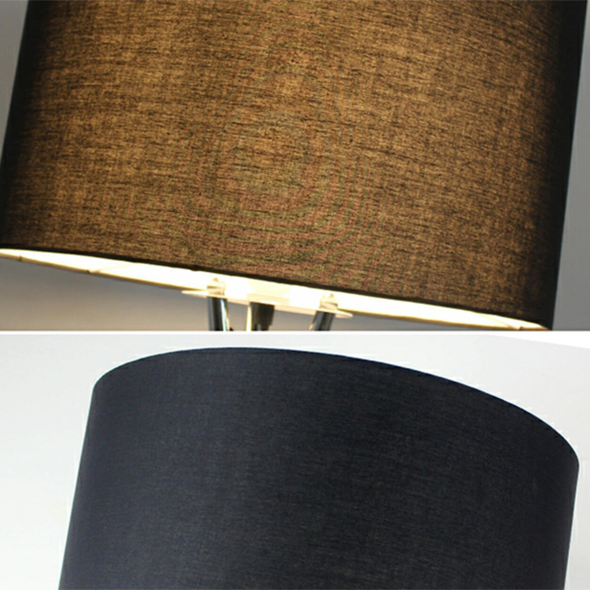 Modern Black Drum Shade Tripod Metal Floor Lamp Image - 7