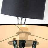 Modern Black Drum Shade Tripod Metal Floor Lamp Image - 8