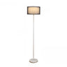 Modern Black Dual-Layered Fabric Drum Floor Lamp  Image - 5