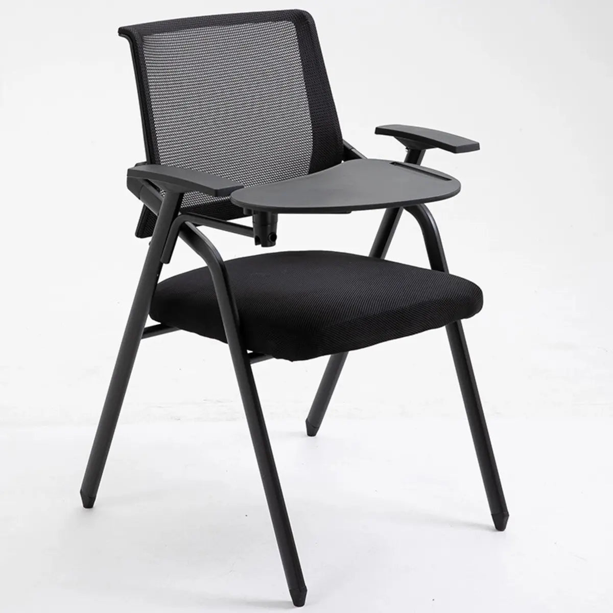 Modern Black Ergonomic Design Stackable Mesh Office Chair Image - 4