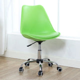 Modern Black Ergonomic Office Stool Wheels Adjustable Height Image - 15