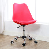 Modern Black Ergonomic Office Stool Wheels Adjustable Height Image - 18