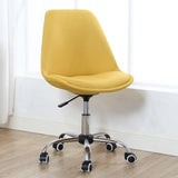 Modern Black Ergonomic Office Stool Wheels Adjustable Height Image - 8