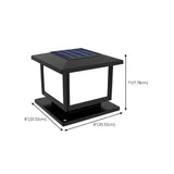 Modern Black Finish Square Solar Outdoor Post Light Image - 18