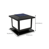 Modern Black Finish Square Solar Outdoor Post Light Image - 19