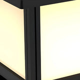 Modern Black Finish Square Solar Outdoor Post Light Image - 9