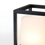 Modern Black Frame Cube Outdoor LED Lantern Post Light Image - 9