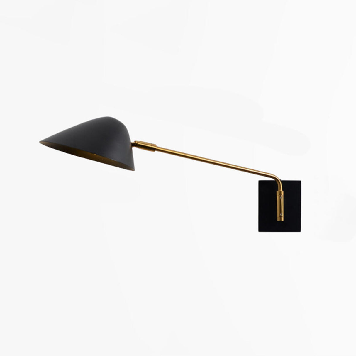 Modern Black Geometric Dual-Arm Rotatable Wall Lamp Image - 5