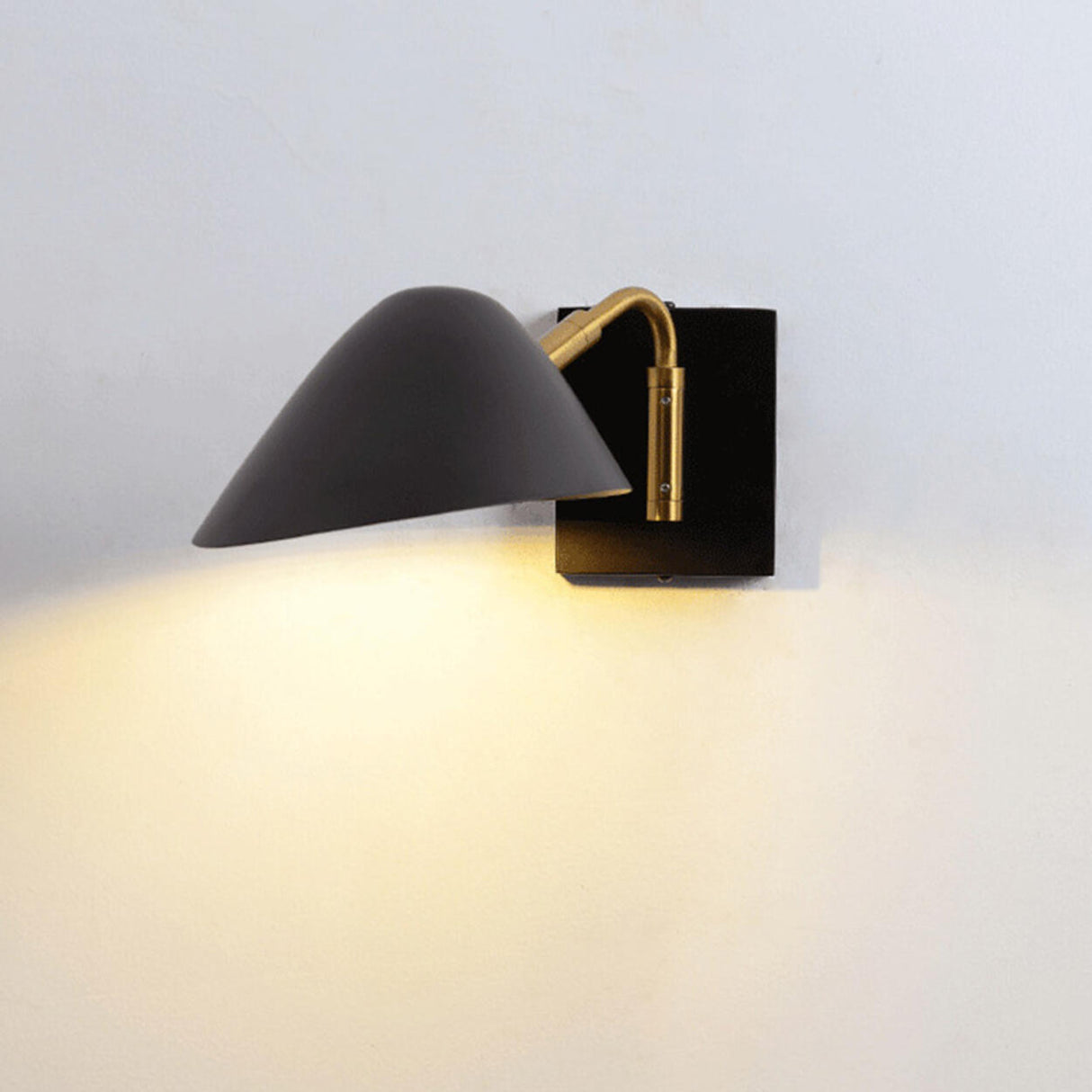 Modern Black Geometric Dual-Arm Rotatable Wall Lamp Image - 9