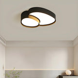 Modern Black Geometric LED Flush Mount Light 3-Light Image - 19