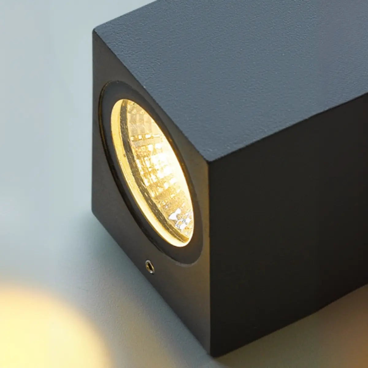 Modern Black Geometric Outdoor Mini LED Wall Light Image - 15