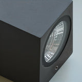 Modern Black Geometric Outdoor Mini LED Wall Light Image - 16