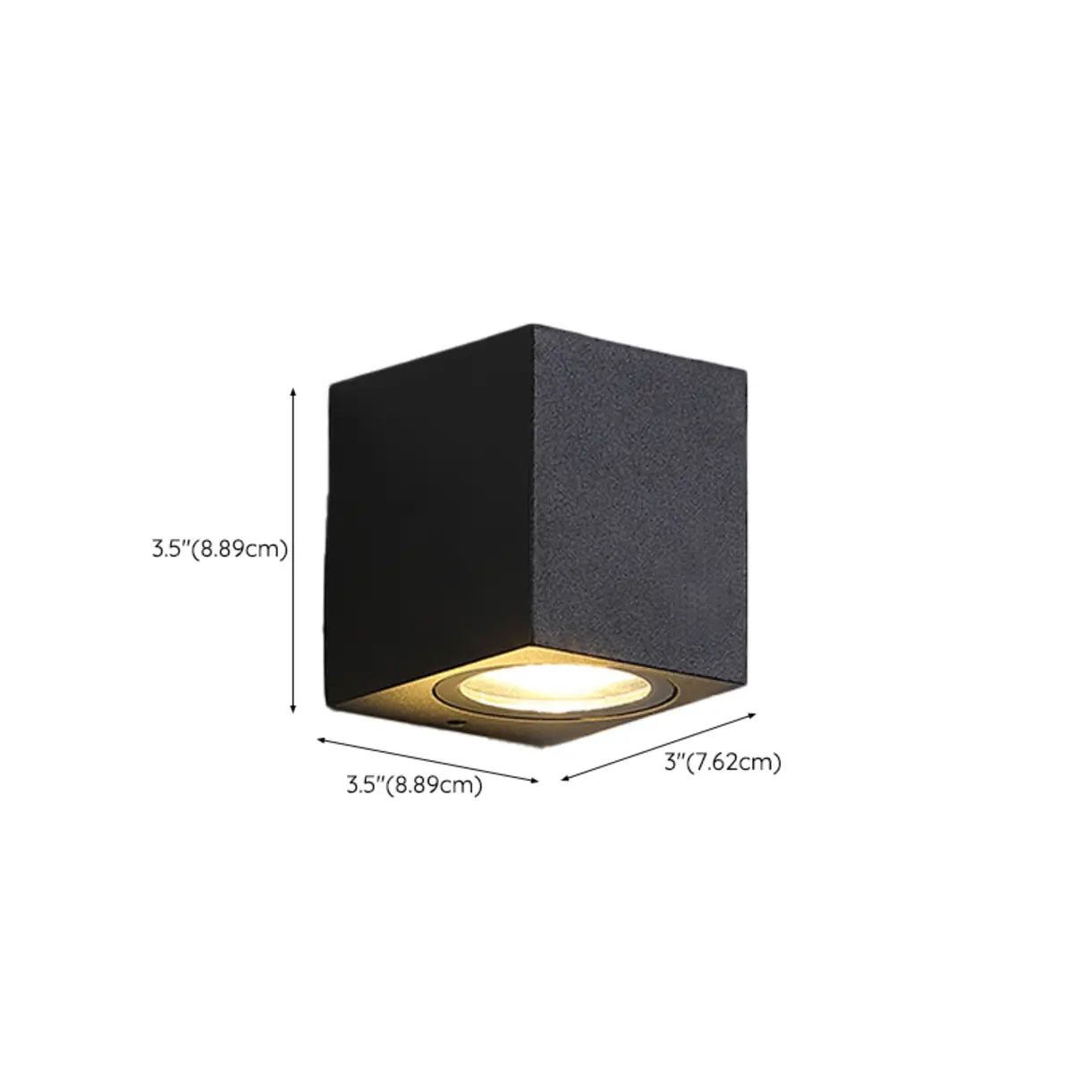 Modern Black Geometric Outdoor Mini LED Wall Light 