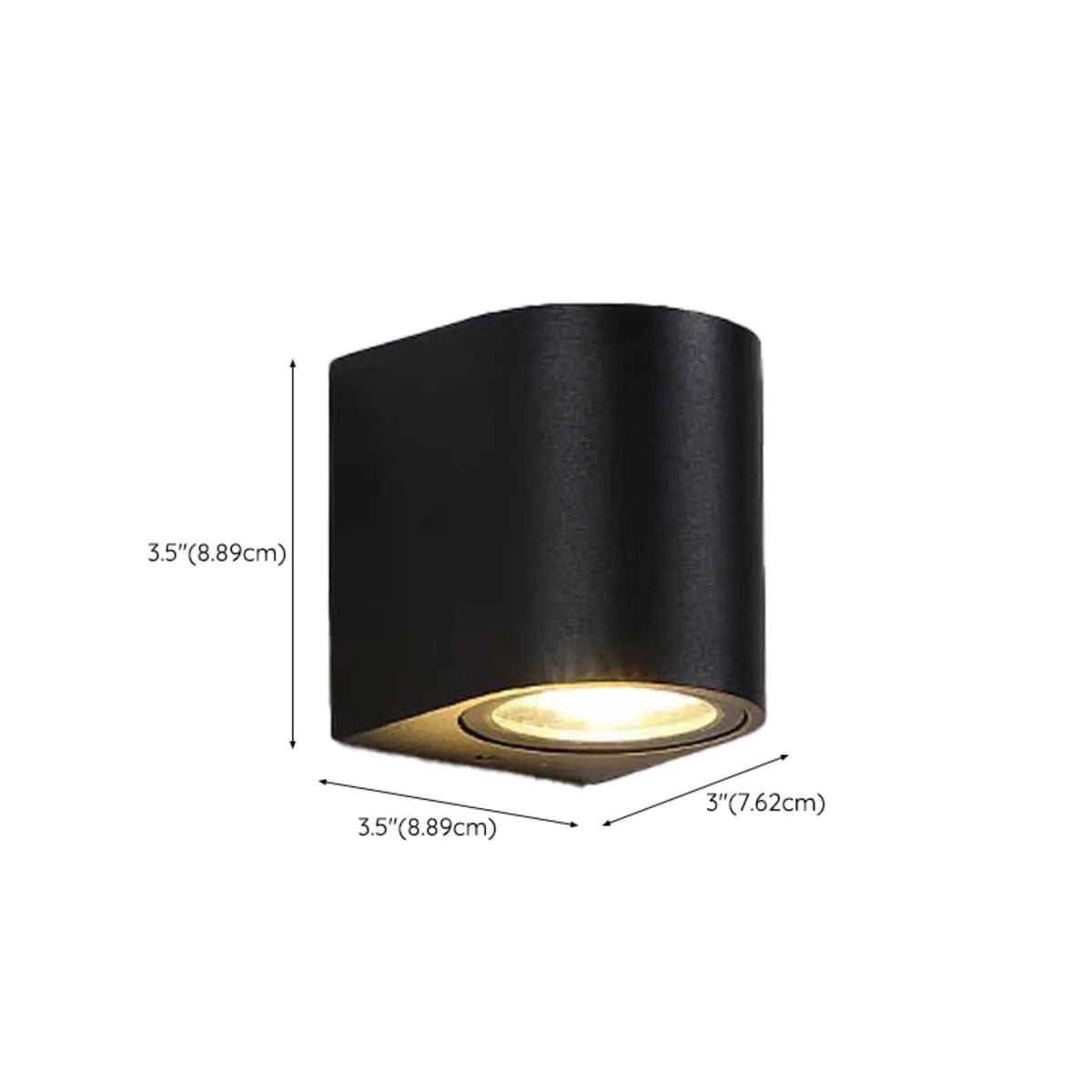 Modern Black Geometric Outdoor Mini LED Wall Light Image - 20