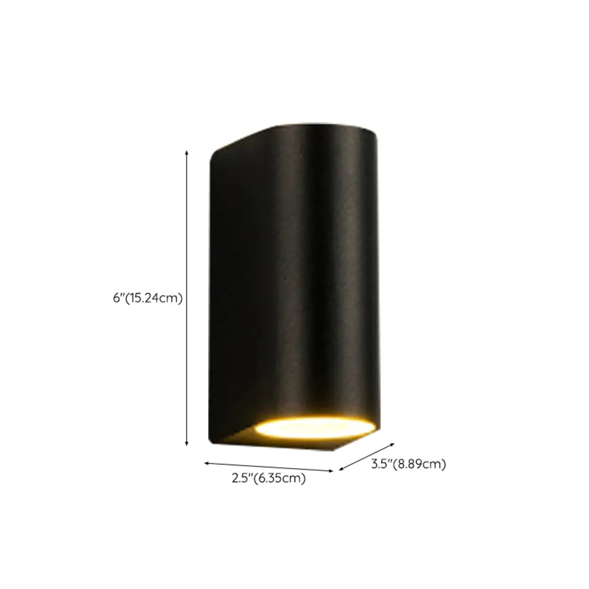 Modern Black Geometric Outdoor Mini LED Wall Light Image - 22