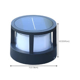 Modern Black Geometric Solar Metal Outdoor Column Light Image - 9