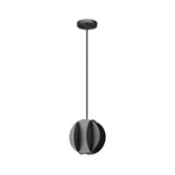 Modern Black Geometric Spherical Living Room Pendant Light Image - 2