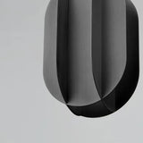 Modern Black Geometric Spherical Living Room Pendant Light Image - 6