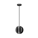 Modern Black Geometric Spherical Living Room Pendant Light Image - 7