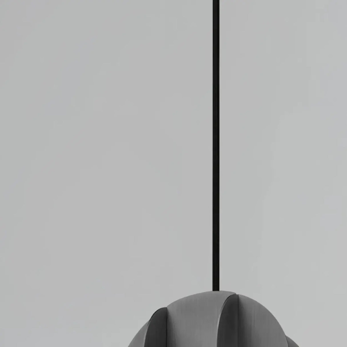 Modern Black Geometric Spherical Living Room Pendant Light Image - 9