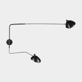 Modern Black Geometric Swing Arm LED Wall Sconce Image - 6