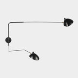 Modern Black Geometric Swing Arm LED Wall Sconce Image - 7