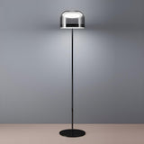 Modern Black Glass Dome Living Room LED Floor Lamp Image - 10