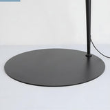 Modern Black LED Arc Wide Dome Metal Floor Lamp Image - 7