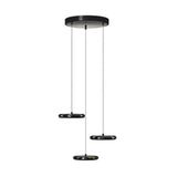 Modern Black LED Circle Hanging Metal Pendant Light Image - 3