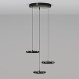 Modern Black LED Circle Hanging Metal Pendant Light Image - 7