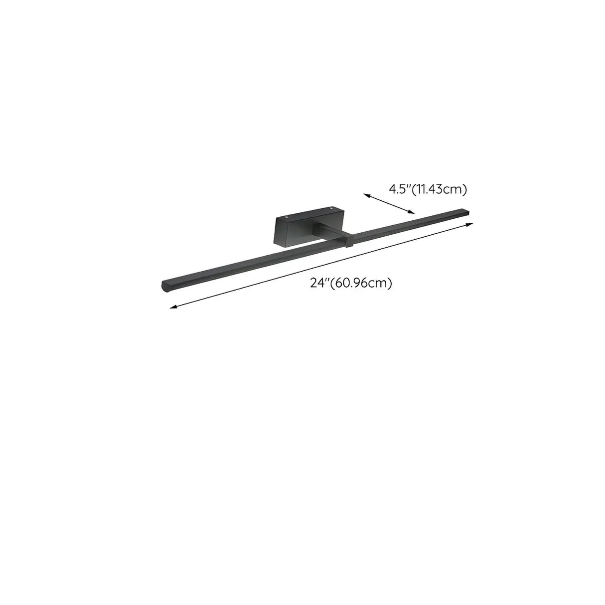 Modern Black Linear LED Bathroom Mirror Vanity Light Image - 16