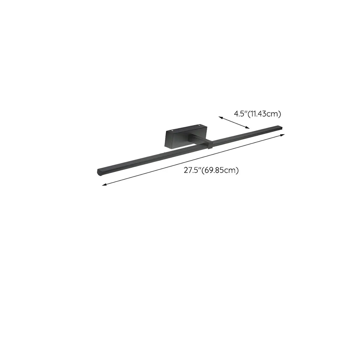 Modern Black Linear LED Bathroom Mirror Vanity Light Image - 18