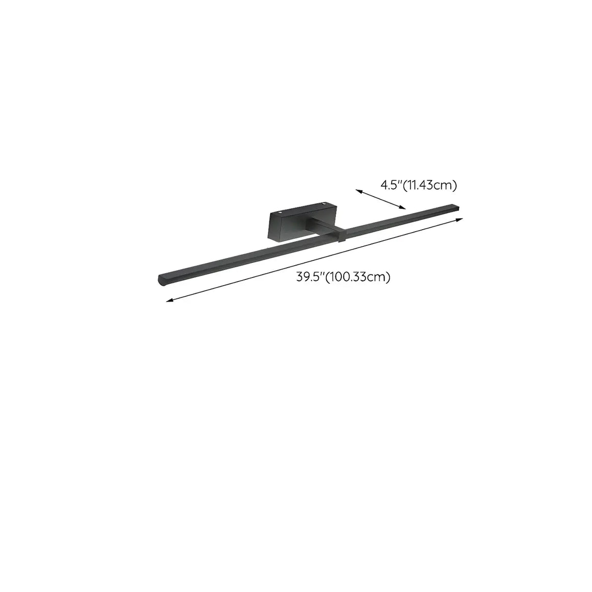 Modern Black Linear LED Bathroom Mirror Vanity Light Image - 22