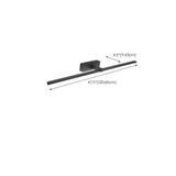 Modern Black Linear LED Bathroom Mirror Vanity Light Image - 24