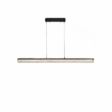 Modern Black Linear Pendant Light Kitchen Island Image - 2