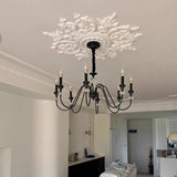 Modern Black Metal Candelabra Chandelier Adjustable Chain Image - 4